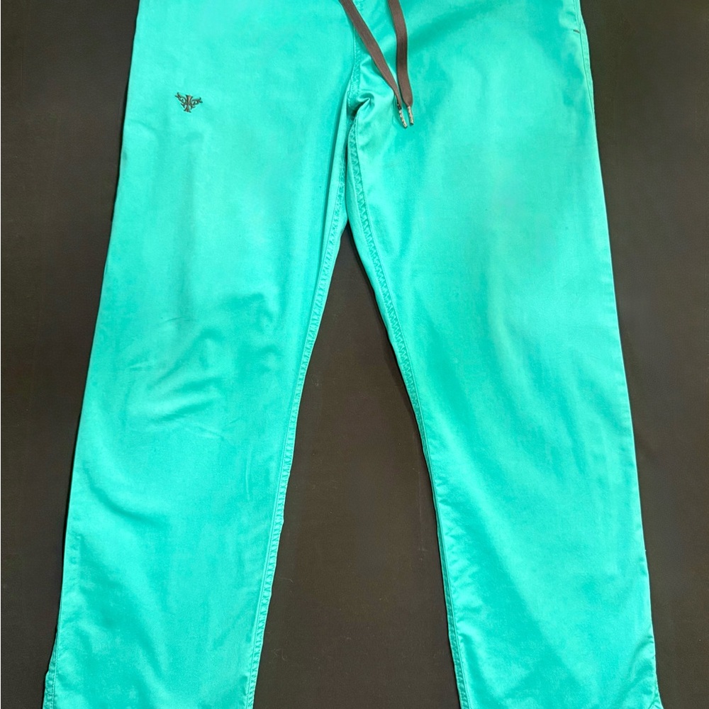 Med Couture Aqua Joggers with Chocolate Drawstring